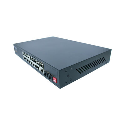 20 Port Industrial Unmanaged POE Switch IEEE 802.3af/At Standard