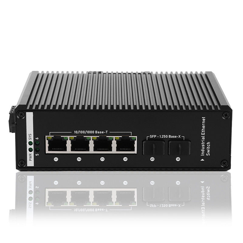 IEEE 802.3af/At Industrial Network Switch Poe 2 SFP Port 4 POE Port