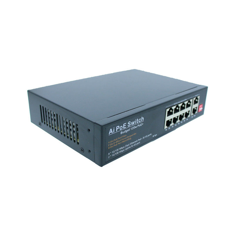 IEEE 802.3 Industrial Unmanaged POE Switch 8 100M Ports 2 100M Uplink Ports